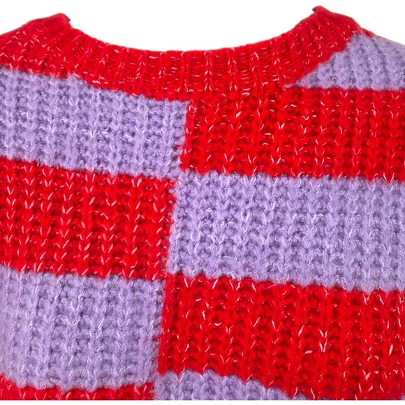 BLANKNYC Good Mood Sweater NEW Striped Pullover Womens XL Red Pink Revolve - Picture 5 of 11